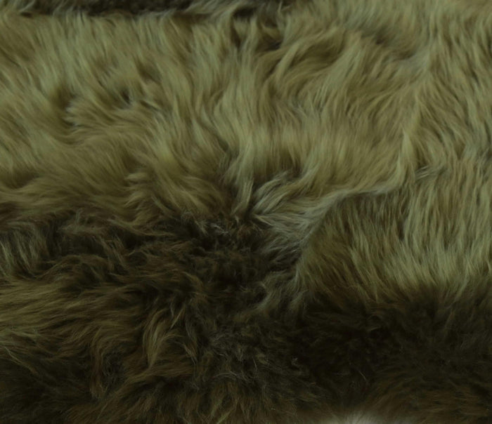2' X 3' Dark Green New Zealand Lambs Wool Area Rug