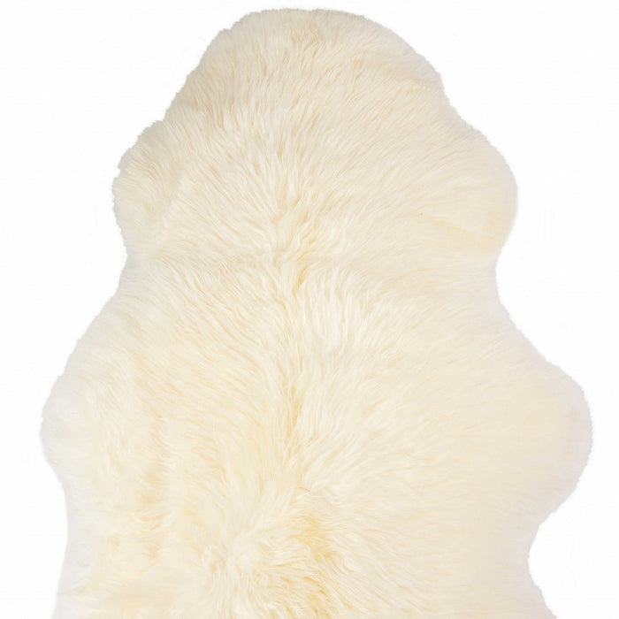 2' X 3' Ivory Shag Area Rug