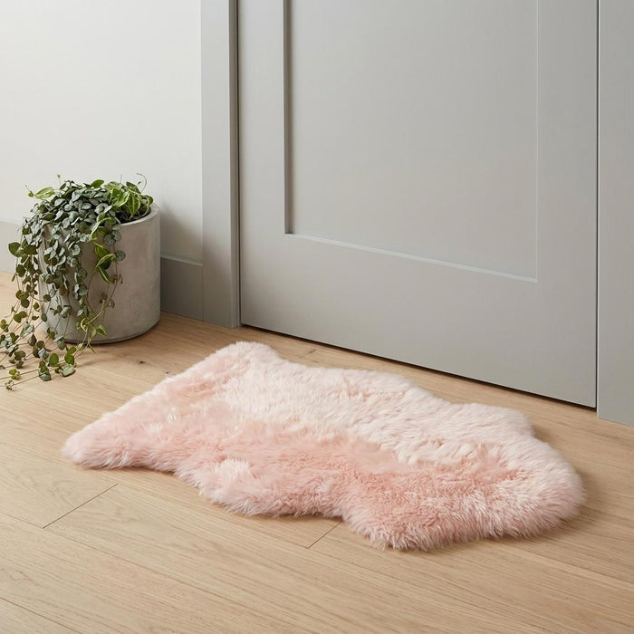 2' X 3' Rose New Zealand Natural Shearling Sheepskin Rug