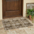2' X 3' Taupe Floral Medallion Washable Non Skid Indoor Outdoor Area Rug