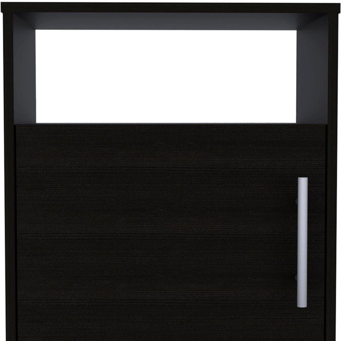 20" Black Wood Nightstand