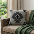 20" X 7" X 20" Southwest Gray Cotton Pillow Cover With Poly Insert