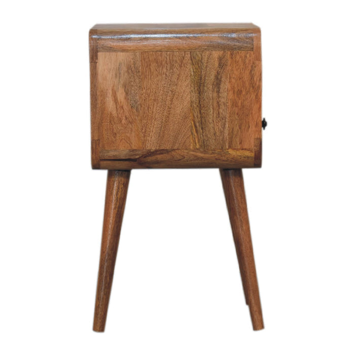 22" Oak Solid Wood Square One Drawer Nightstand