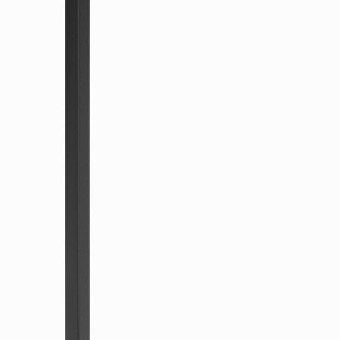 24" Glossy White and Black Marble and Iron End Table