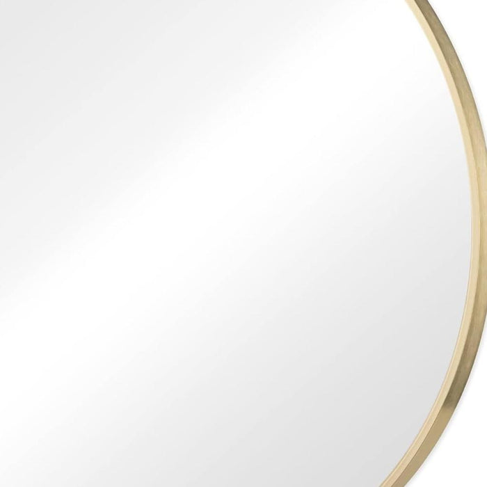 24" Gold Metal Round Framed Bathroom Vanity Mirror