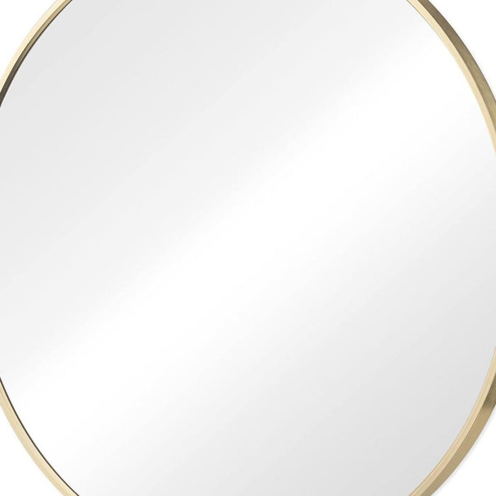 24" Gold Metal Round Framed Bathroom Vanity Mirror
