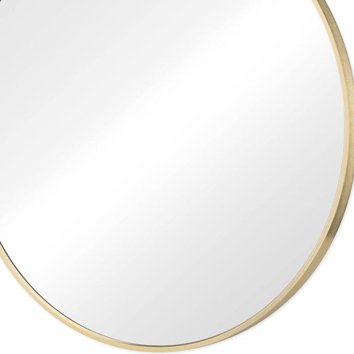 24" Gold Metal Round Framed Bathroom Vanity Mirror