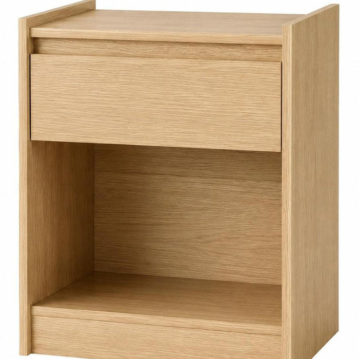 24" Oak Wood One Drawer Nightstand