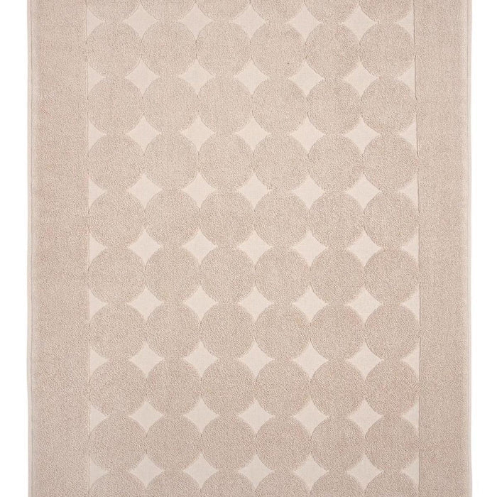 24" X 35" Beige Tone on Tone Polka Dot Turkish Cotton Bath Rug