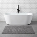 24" X 35" Dark Gray Tone on Tone Polka Dot Turkish Cotton Bath Rug