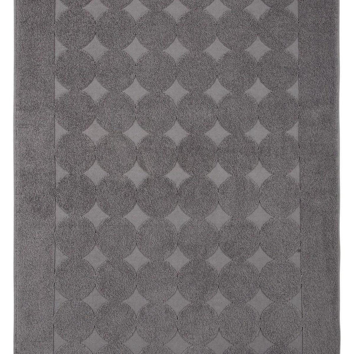 24" X 35" Dark Gray Tone on Tone Polka Dot Turkish Cotton Bath Rug