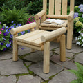 28" X 20" X 18"  Natural Wood Ottoman