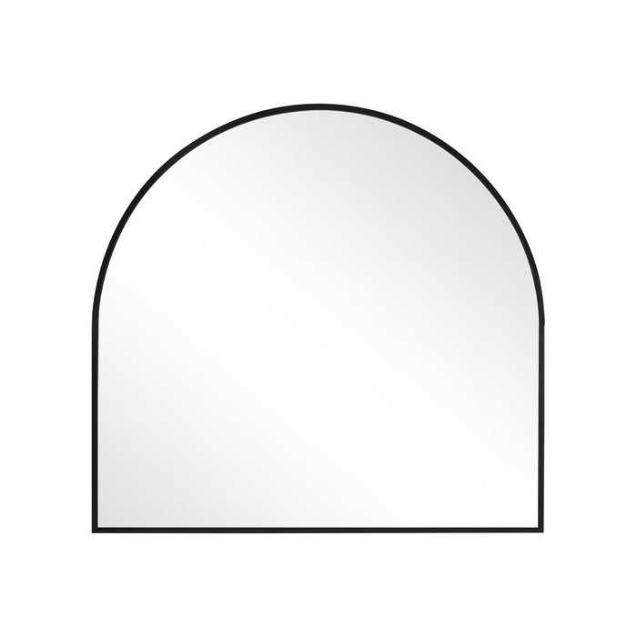 29" Black Metal Wide Arch Framed Bathroom Vanity Mirror