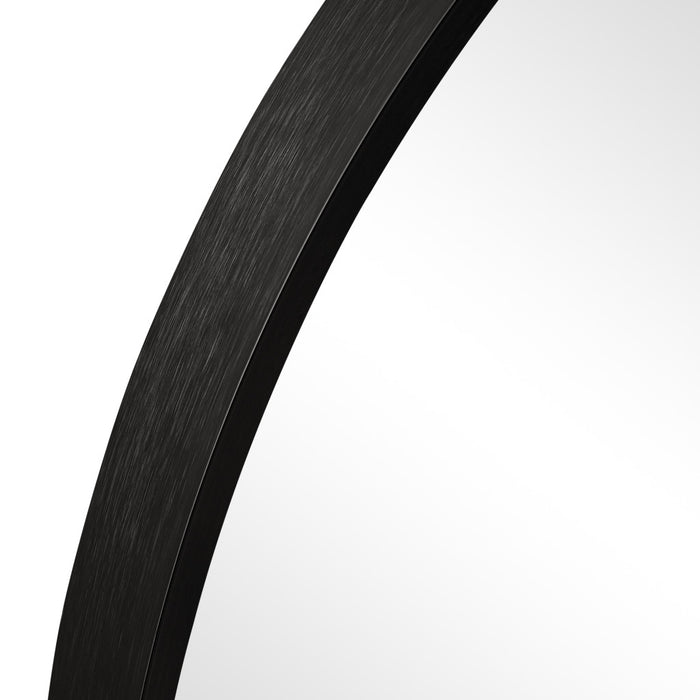 29" Black Metal Wide Arch Framed Bathroom Vanity Mirror