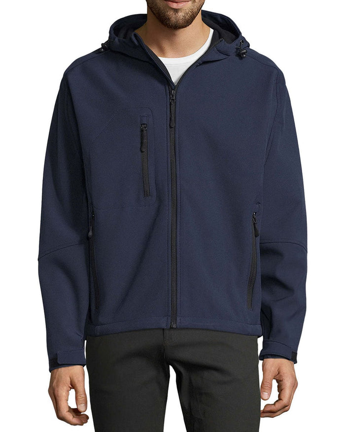 Ανδρικό Αδιάβροχο Μπουφάν 3 Τσέπες Softshell με Κουκούλα Basic Line σε 6 Αποχρώσεις