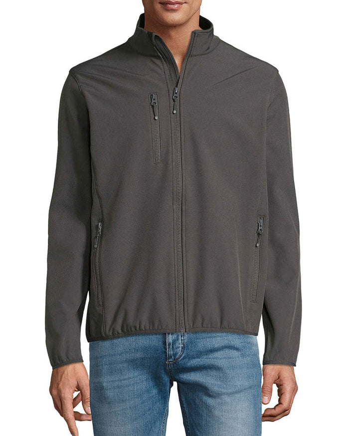 Ανδρικό Αδιάβροχο Μπουφάν 3 Τσέπες Softshell Basic Line σε 6 Αποχρώσεις-Ανθρακί-Small