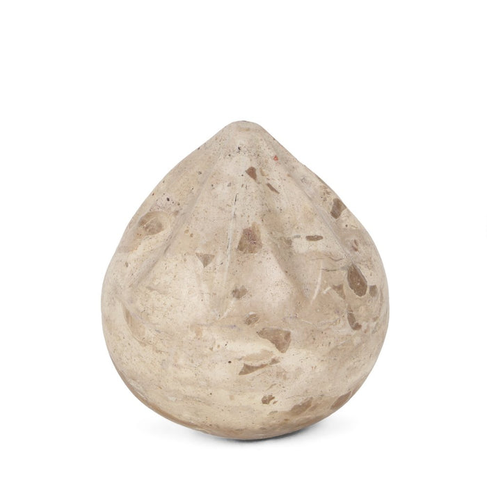 3" Beige Marble Modern Abstract Tabletop Sculpture