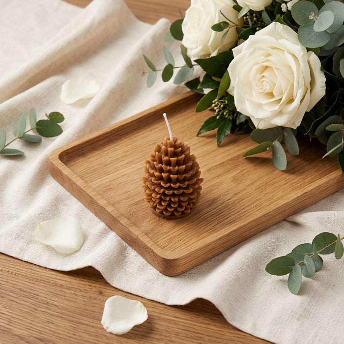 3" Brown Cinnamon Scented Dimensional Pinecone Candle