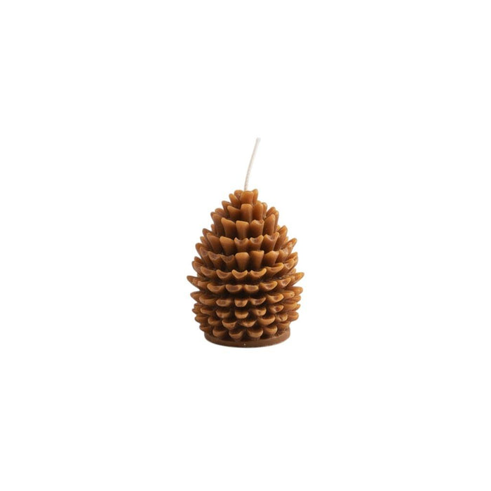 3" Brown Pumpkin And Latte Scented Dimensional Pinecone Candle