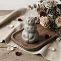 3" Gray Creamy Vanilla Scented Dimensional Pumpkin Trio Soy Wax Candle