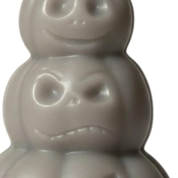 3" Gray Creamy Vanilla Scented Dimensional Pumpkin Trio Soy Wax Candle