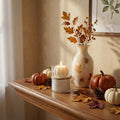 3" Ivory Pumpkin And Apple Scented Mini Pumpkin Candle In Clear Glass Jar