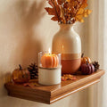 3" Pumpkin Pumpkin And Latte Scented Mini Pumpkin Candle In Clear Glass Jar