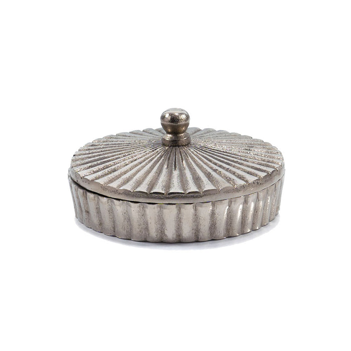 3" Silver Aluminum Decorative Keepsake Box