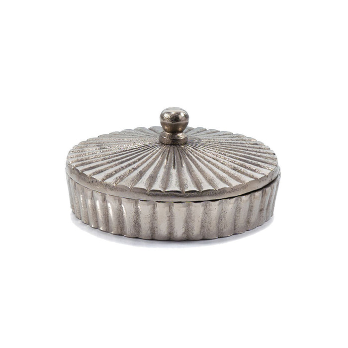 3" Silver Aluminum Decorative Keepsake Box