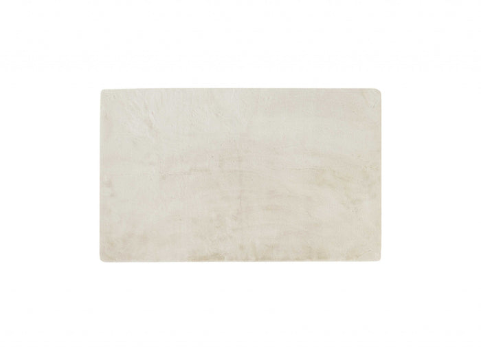 3' X 5' Faux Fur Hand Knotted Area Rug