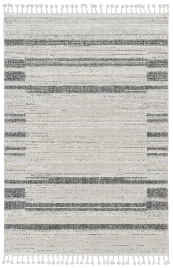 3' X 5' Ivory Abstract Area Rug