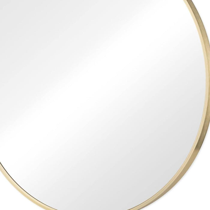 30" Gold Metal Round Framed Bathroom Vanity Mirror