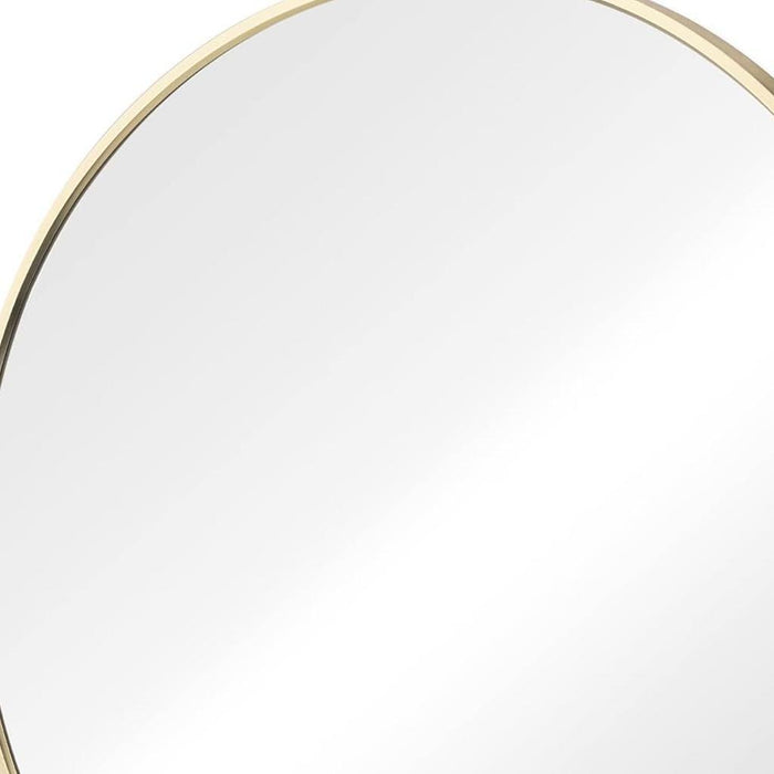 30" Gold Metal Round Framed Bathroom Vanity Mirror