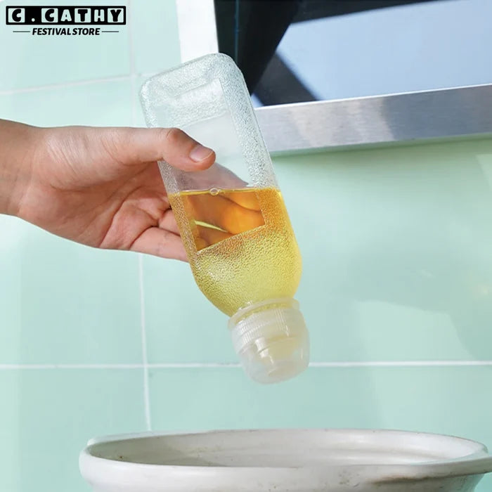 300/500ml Oil Bottle Transparent Olive Oil Pot Soy Sauce Leak-Proof Kitchen Cooking Household Camping BBQ Tools