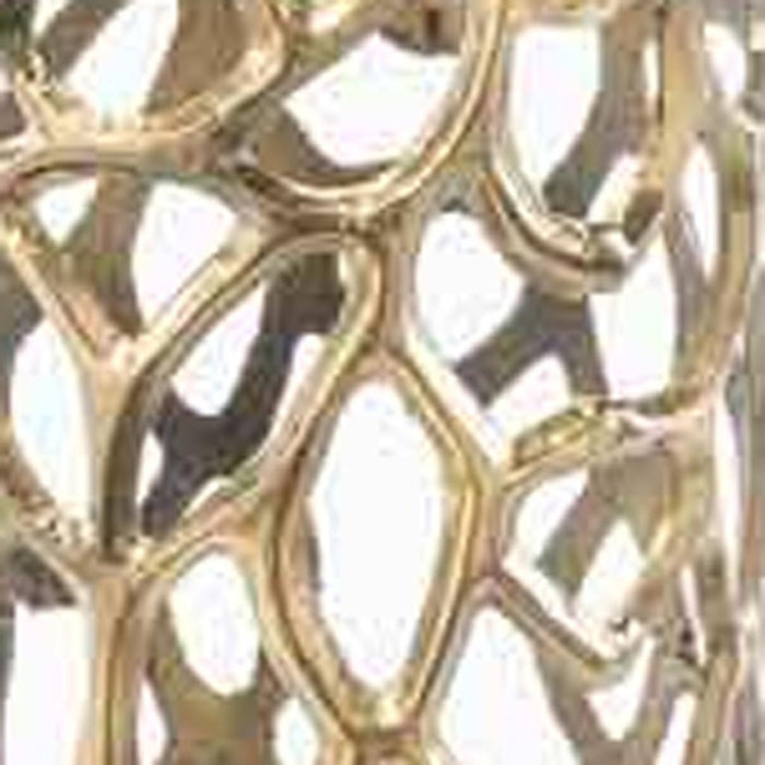 32" Aluminum Gold Twigs Cylinder Floor Vase