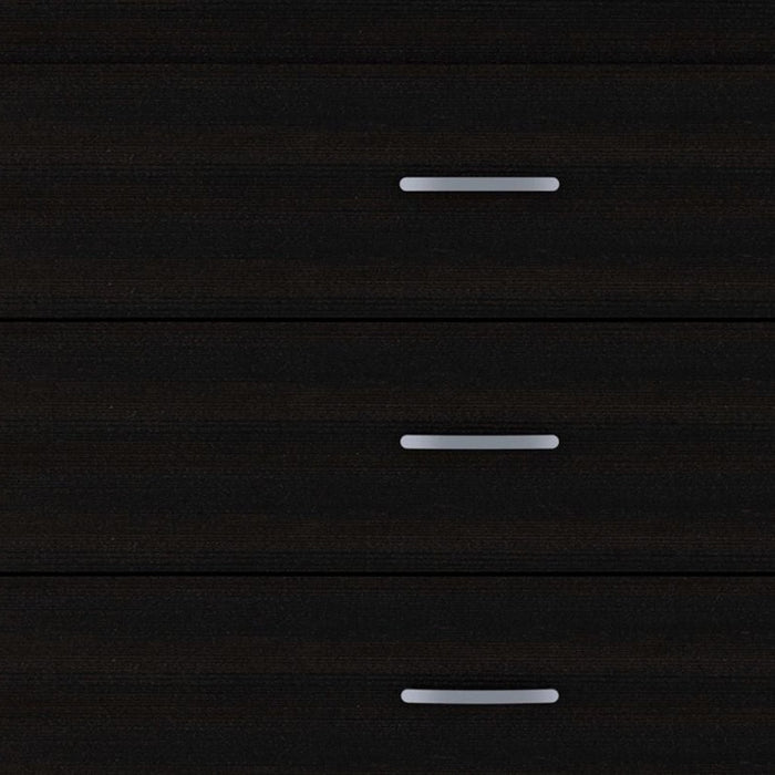 32" Black Three Drawer Dresser