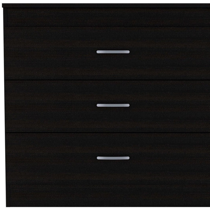 32" Black Three Drawer Dresser