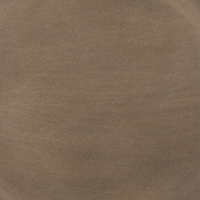 32" Bronze And Gray Steel Round Pedestal End Table