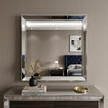 32" Platinum Wood Framed Mounted Dresser Mirror