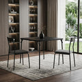34" Black Wood and Iron Folding Square Card Table