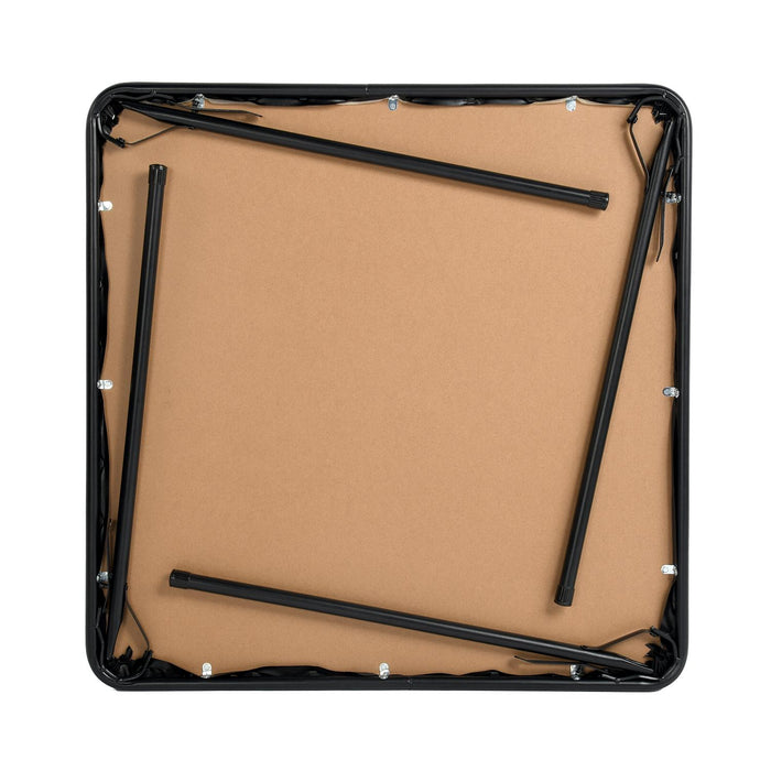 34" Black Wood and Iron Folding Square Card Table