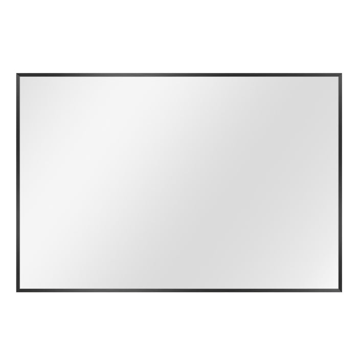 36" Black Metal Framed Accent Mirror