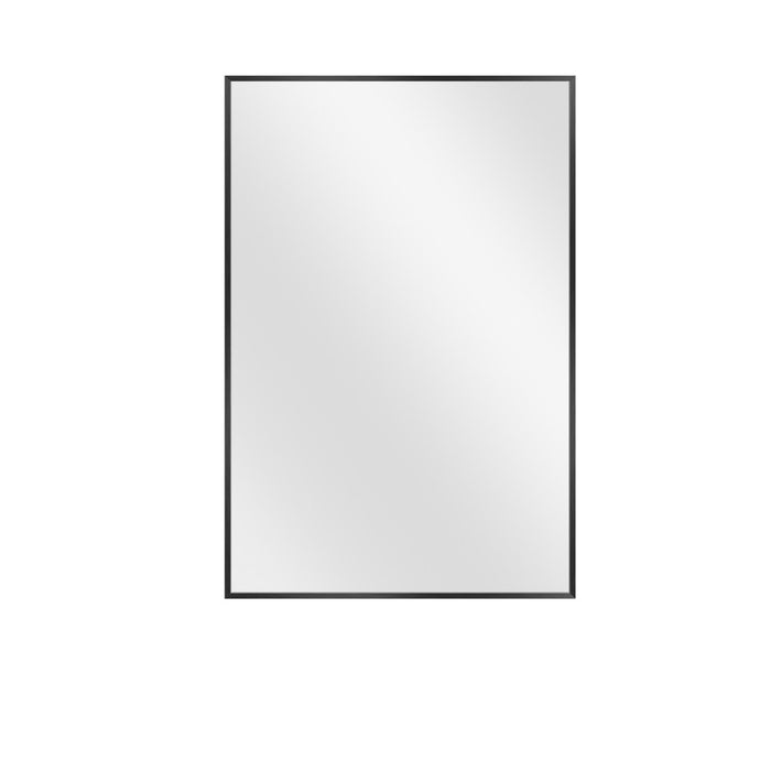 36" Black Metal Framed Accent Mirror