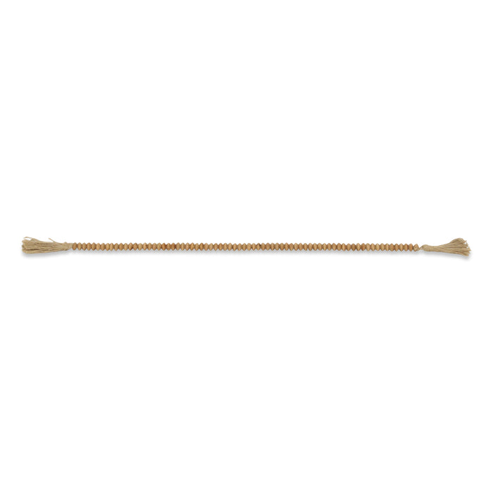 36" Brown Rope And Wood Hand Painted Decorative Tassel