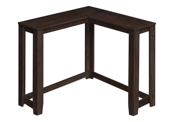 36" Espresso Wood Distressed Corner Frame Console Table