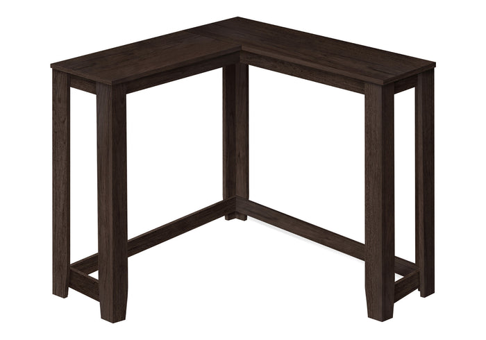 36" Espresso Wood Distressed Corner Frame Console Table