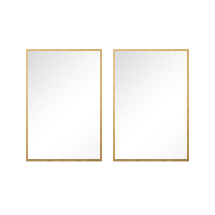 36" Gold Metal Framed Bathroom Vanity Mirror
