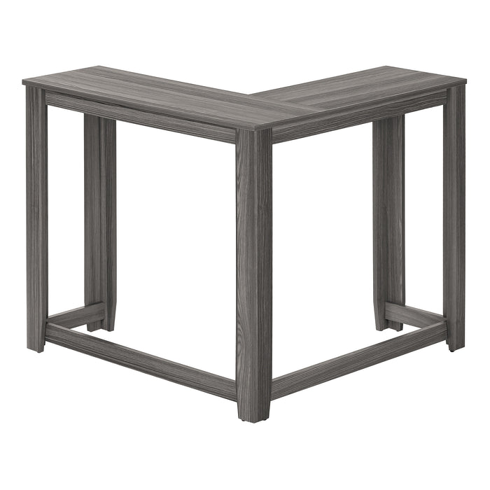 36" Gray Wood Corner Frame Console Table