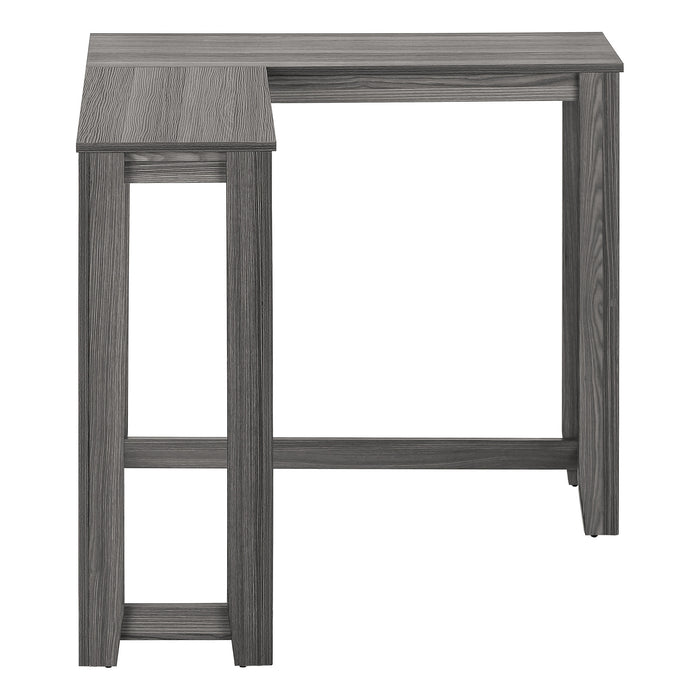 36" Gray Wood Corner Frame Console Table