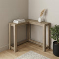 36" Taupe Wood Corner Frame Console Table